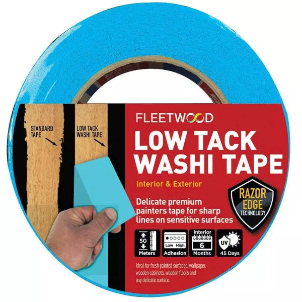 Fleetwood Low Tack Washi Masking Tape 1 Inch, 1.5 Inch, 2 Inch Paint Online