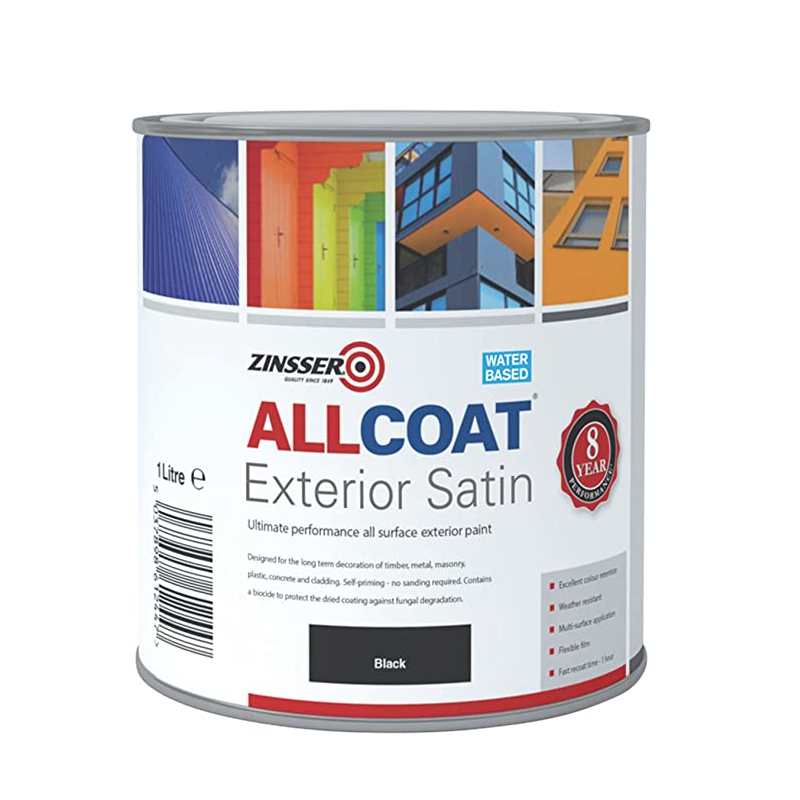 Zinsser AllCoat Exterior Satin Black Paint Online