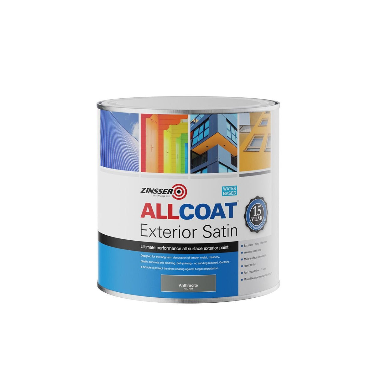 Anthracite Grey RAL 7016 Zinsser AllCoat Exterior Satin Paint Online