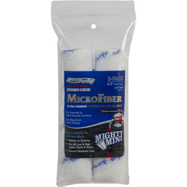 Arroworthy 6.5" Jumbo Cage Microfibre Roller Sleeves - 2 Pack