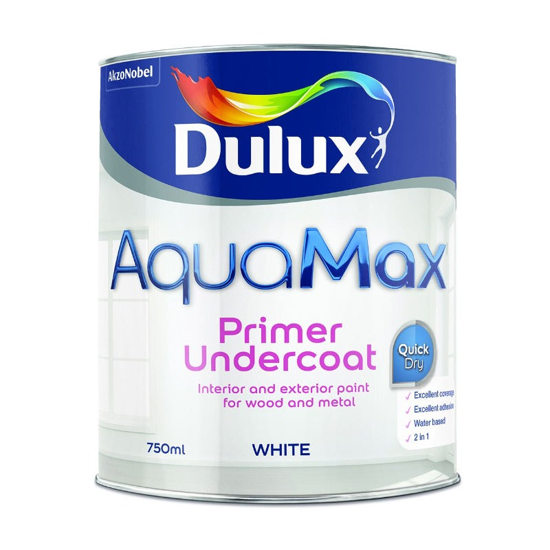 750ml Dulux AquaMax White Water Based Primer Undercoat