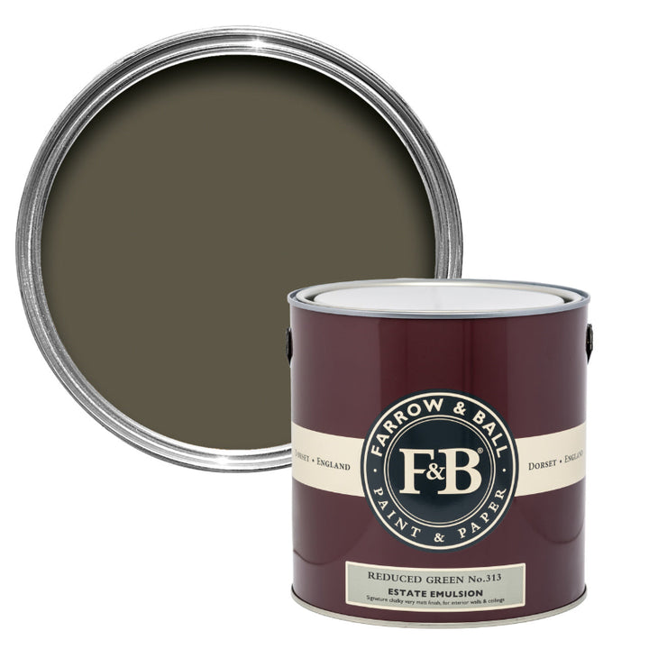 2.5 Litres Estate Emulsion Reduced Green No. 313 - Farrow & Ball