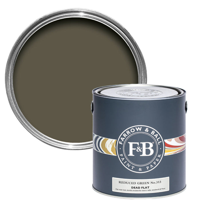 2.5 Litre Dead Flat Reduced Green No. 313 - Farrow & Ball 