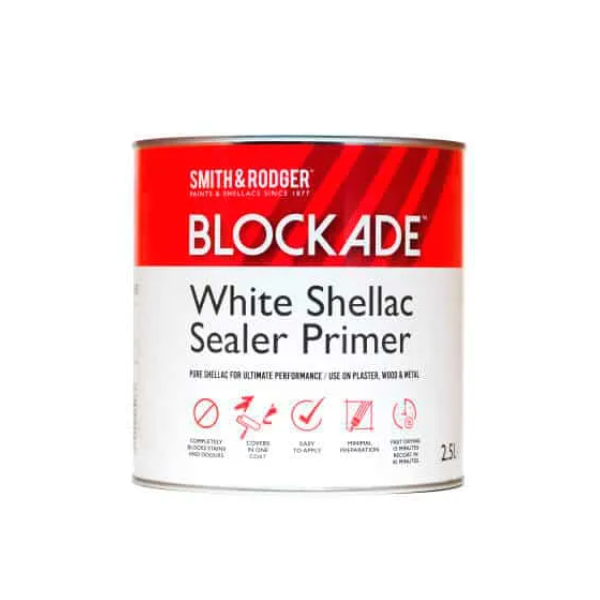 2.5 Litre Smith & Rodger Blockade - White Shellac Sealer Primer