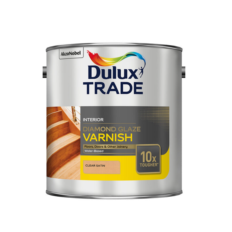 2.5 litre Dulux Interior Clear Satin Varnish Water Based