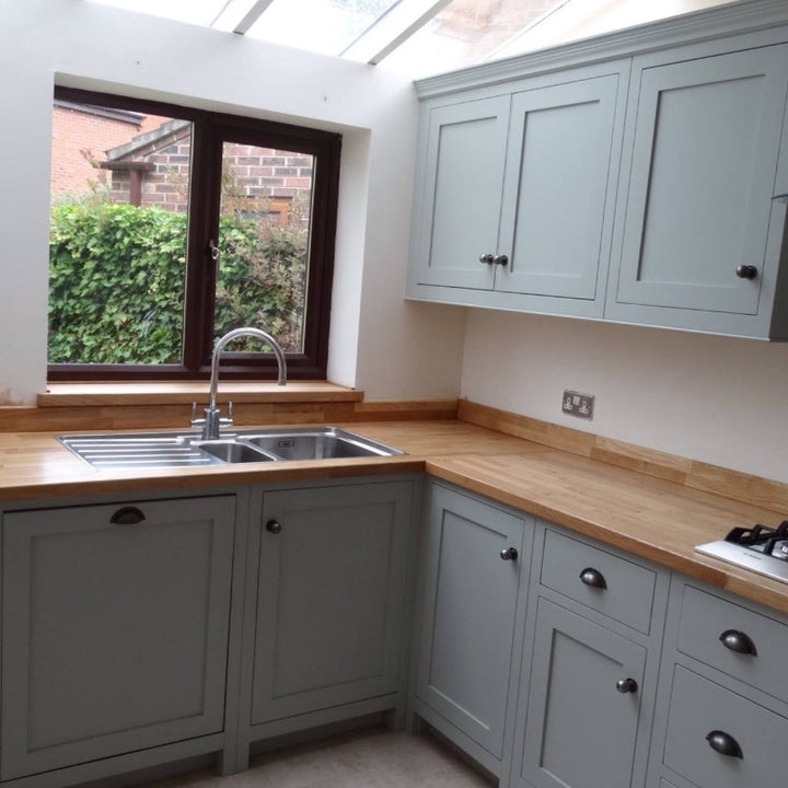 Pearl Colour Dark 169 Little Greene kitchen cabinet paint colour.