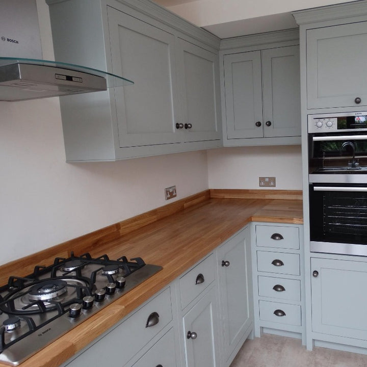 Pearl Colour Dark 169 Little Greene kitchen cabinet paint colour.