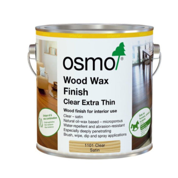 Osmo Wood Wax Finish Extra Thin Clear Satin 2.5L