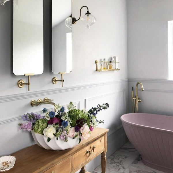 Little Greene Gauze Mid and Gauze Light bathroom paint colour