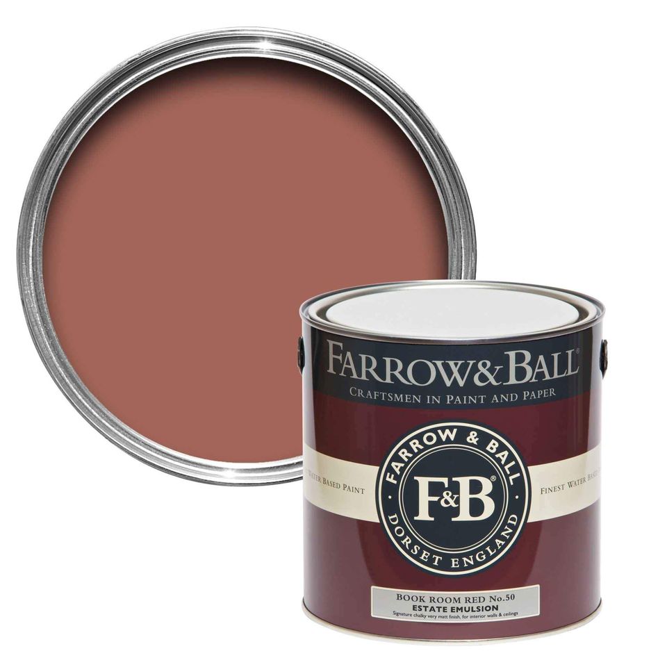 2.5 Litre Estate Emulsion Book Room Red No.50 - Farrow & Ball Paint Colour