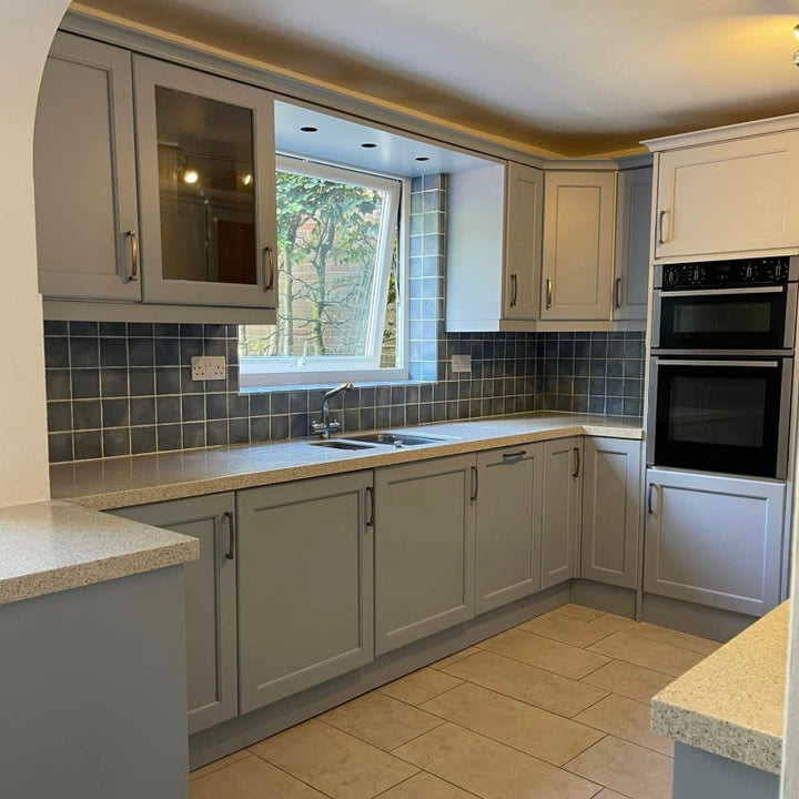 Little Greene Obscura No. 327 kitchen cabinet paint colour