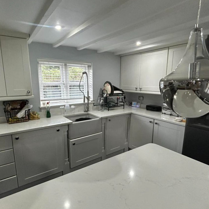 Little Greene Gauze Mid Kitchen wall paint colour