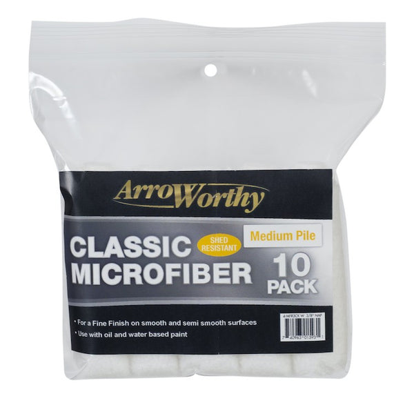 Arroworthy Classic 4 Inch Medium Pile Microfiber Sleeve 10 Pack
