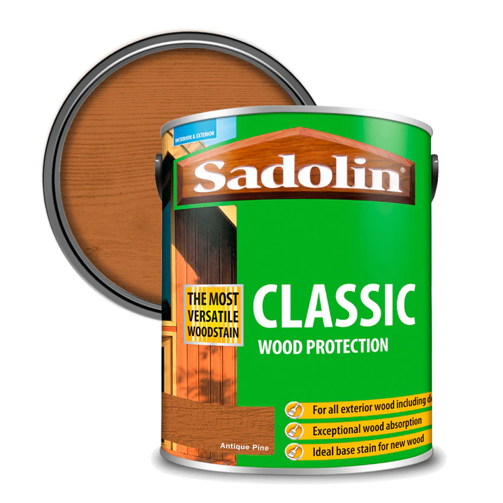 5L Sadolin Classic All Purpose Woodstain Antique Pine