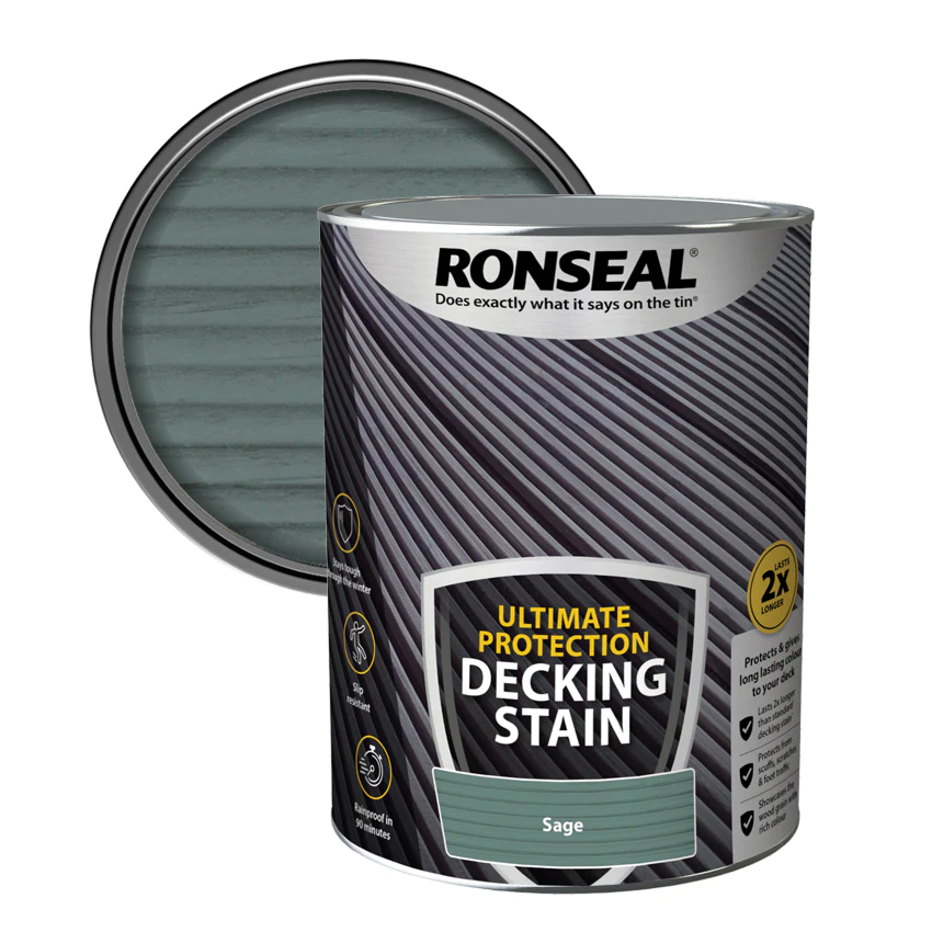 5 Litre Sage Ronseal Ultimate Protection Decking Paint