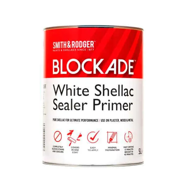 5 Litre Smith & Rodger Blockade - White Shellac Sealer Primer