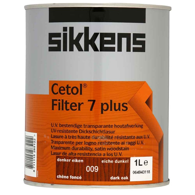 1 Litre Sikkens Cetol Filter 7 Plus Dark Oak 009