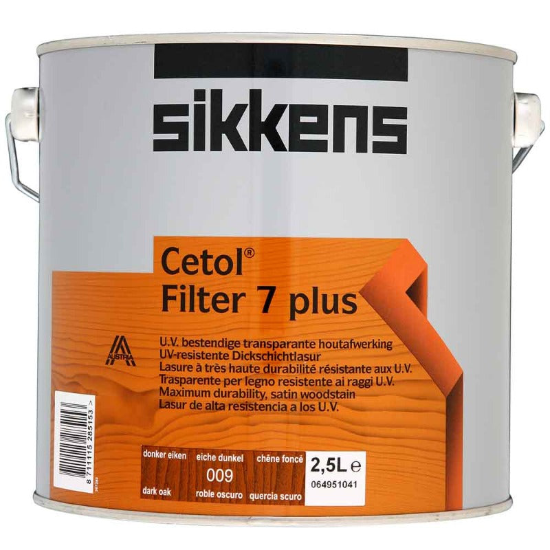 2.5 Litre Sikkens Cetol Filter 7 Plus Dark Oak 009