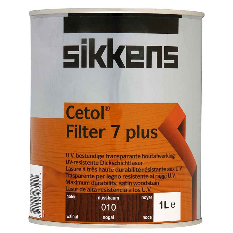 1 Litre Sikkens Cetol Filter 7 Plus Walnut 010