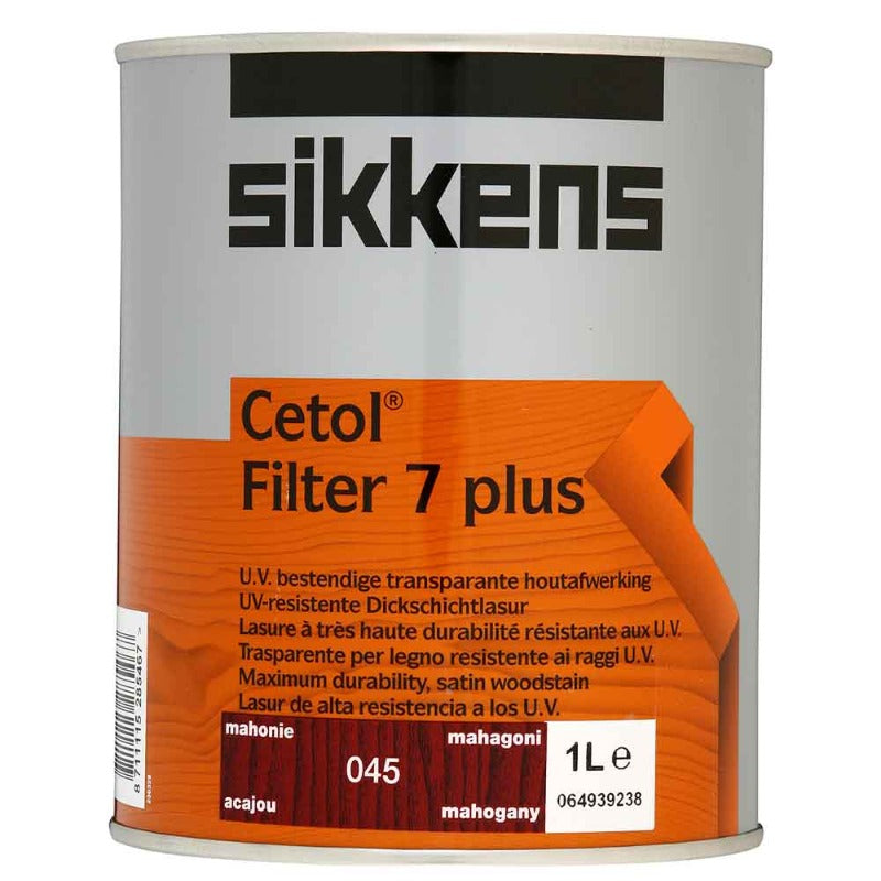 1 Litre Sikkens Cetol Filter 7 Plus Mahogany 045