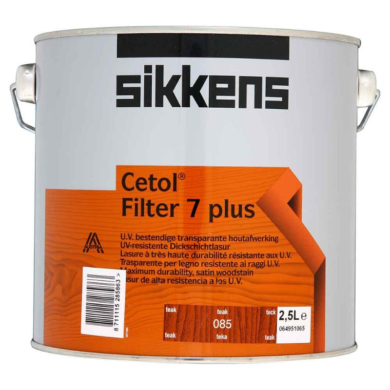 2.5 Litre Sikkens Cetol Filter 7 Plus Teak 085