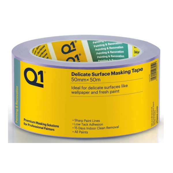 Q1 Delicate Surface 2 Inch Masking Tape 50mm x 50m