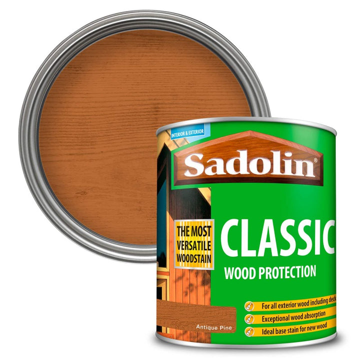 1L Sadolin Classic All Purpose Woodstain Antique Pine
