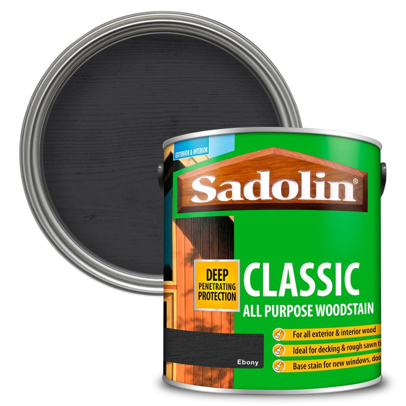 2.5L Sadolin Classic All Purpose Woodstain Ebony