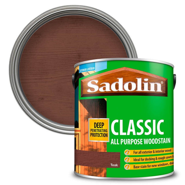2.5L Sadolin Classic All Purpose Woodstain Teak