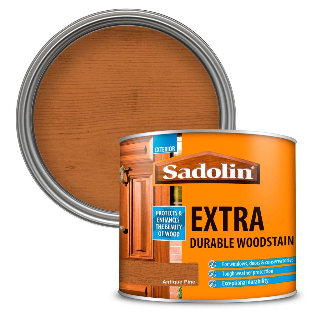 500ml Sadolin Extra Durable Woodstain Antique Pine