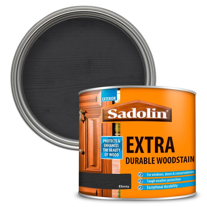 500ml Sadolin Extra Durable Woodstain Ebony