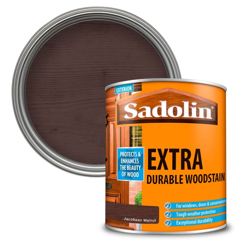 1L Sadolin Extra Durable Woodstain Jacobean Walnut