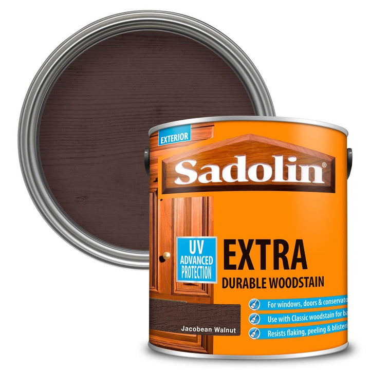 2.5L Sadolin Extra Durable Woodstain Jacobean Walnut
