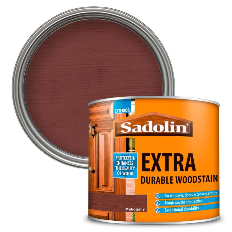 500ml Sadolin Extra Durable Woodstain Mahogany
