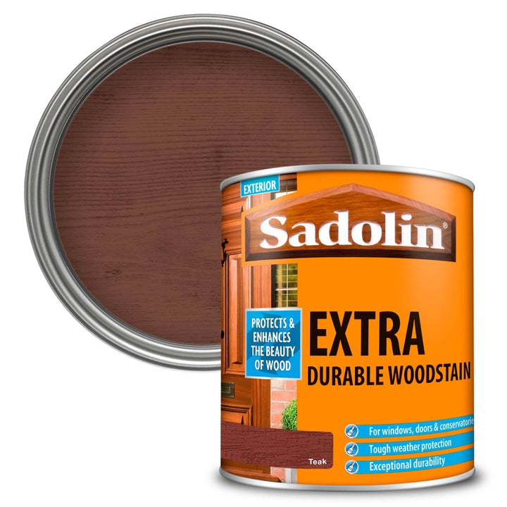 1 Litre Sadolin Extra Durable Woodstain Teak