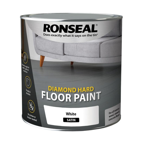 2.5L Ronseal White Floor Paint