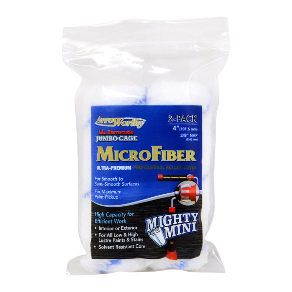 Arroworthy 4" Jumbo Cage Microfibre Roller Sleeves - 2 Pack