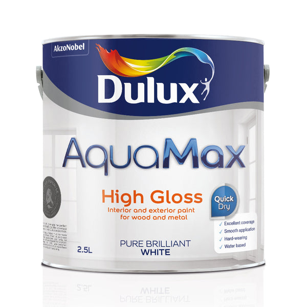 Dulux Aquamax High Gloss Pure Brilliant White 2.5L