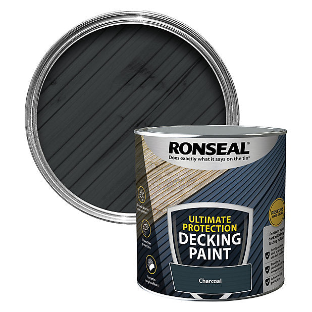 2.5 Litre Charcoal Ronseal Ultimate Protection Deck Paint