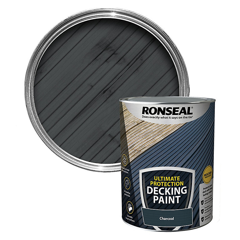 5 Litre Charcoal Ronseal Ultimate Protection Deck Paint