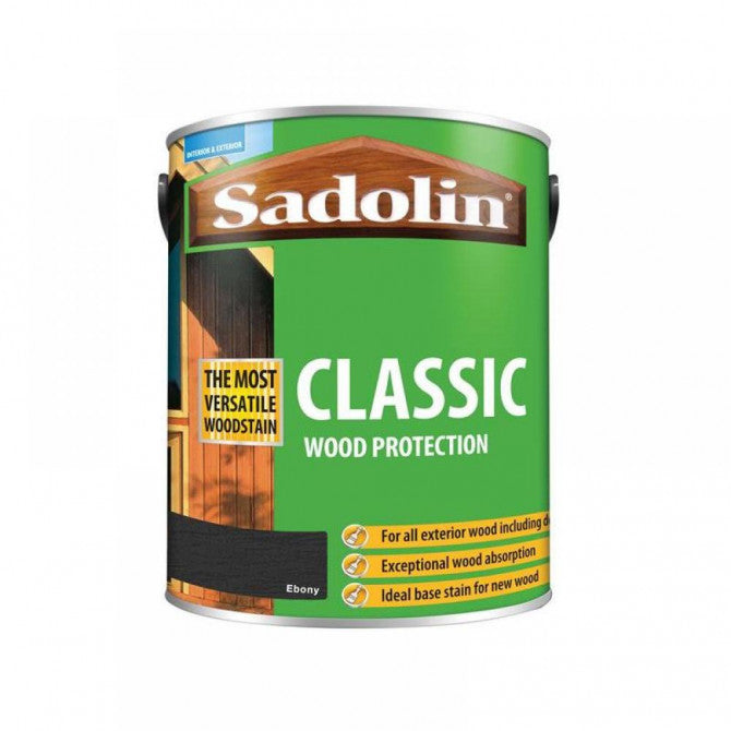 5L Sadolin Classic All Purpose Woodstain Ebony