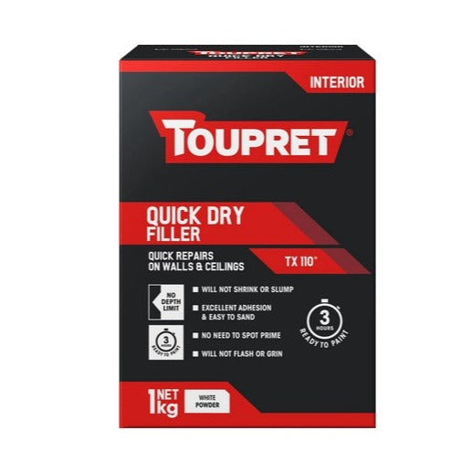 1Kg Toupret Quick Dry Filler for Interior Walls and Ceilings