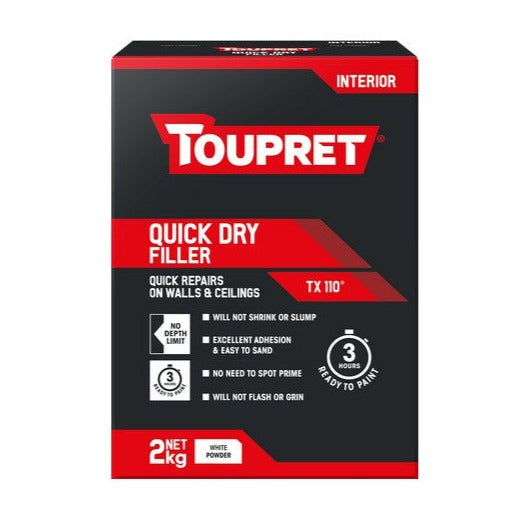 2Kg Toupret Quick Dry Filler for Interior Walls and Ceilings