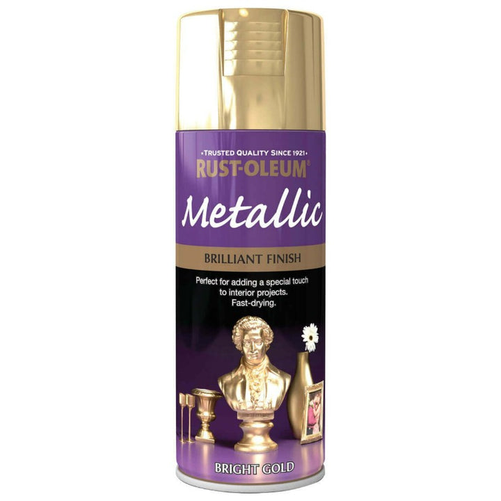 Rust-Oleum Metallic Bright Gold Spray Paint - Brilliant Finish. Buy gold spray paint online. 