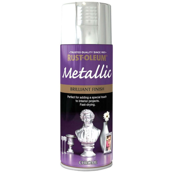 Rust-Oleum Metallic Chrome Spray Paint - Brilliant Finish. Buy chrome spray paint online. 