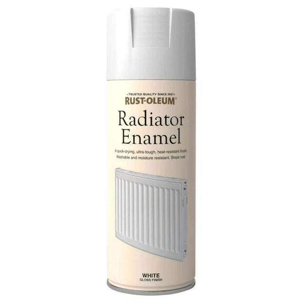 Rust-Oleum Radiator Spray Paint provides a beautiful enamel white gloss finish. An ultra-tough, heat-resistant enamel finish for radiators. Buy spray paint online.