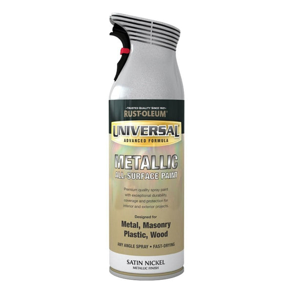 Rust-Oleum Universal All Surface Spray Paint - Satin Nickel. Buy nickel spray paint online.