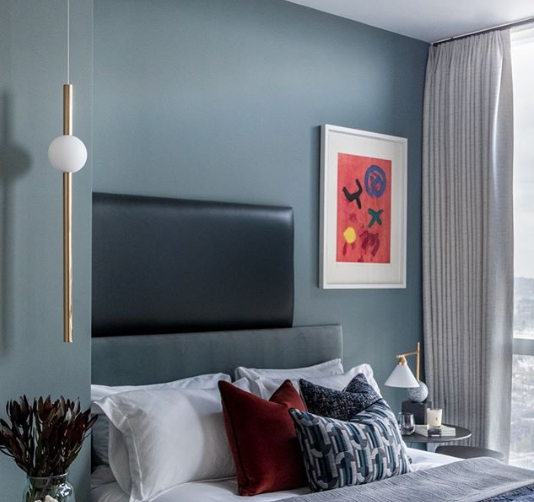 Blue Gum - Paint And Paper Library Paint Colour No. 620. Bedroom paint colours from Paint & Paper Library.