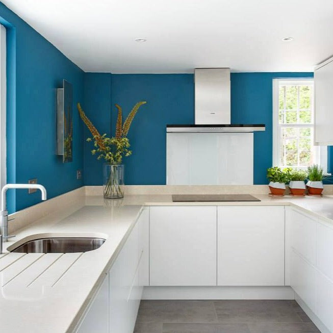 Little Greene Marine Blue No. 95 is a dark navy blue paint colour. Navy kitchen paint colour.Buy Little Greene Marine Blue paint online.