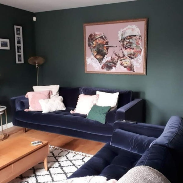 Little Greene Three Farm Green No. 306 is a rich dark deep green paint colour. Green living room paint colour. Buy Little Greene paint online.